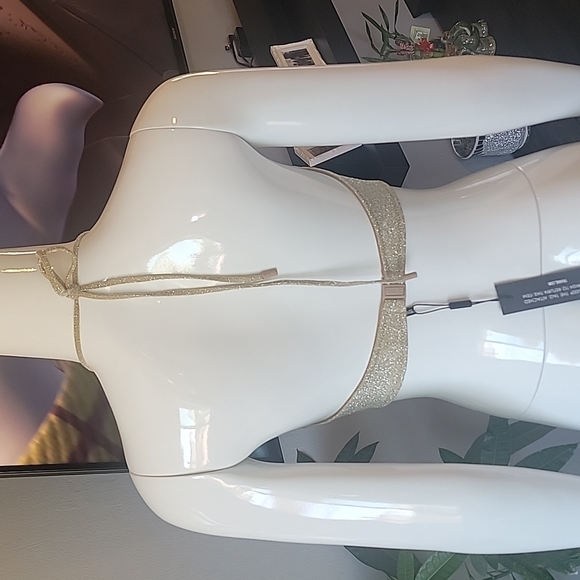 ASTRO gold sparkle brown inner linning top - Picture 2 of 4